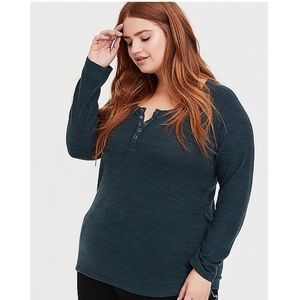 {torrid} Super Soft Plush Long Sleeve Snap Henley